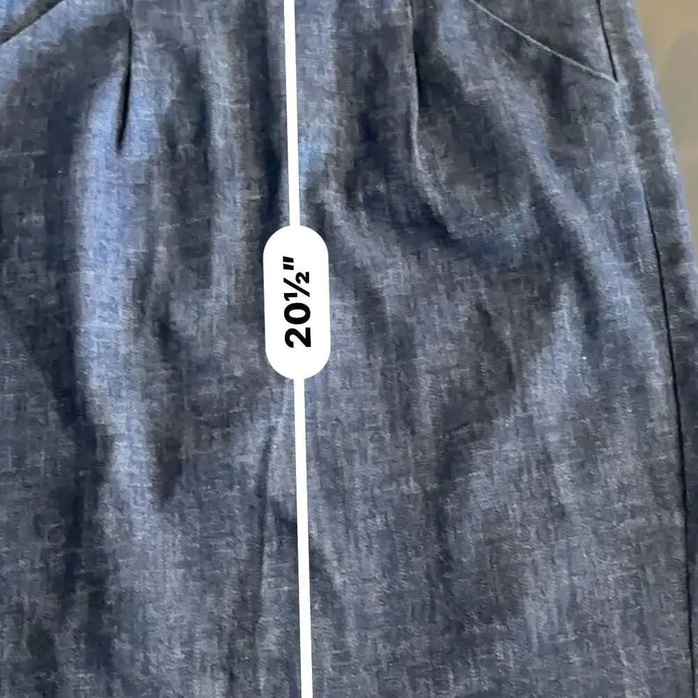 J.Crew Stretch Dark Wash Denim Pencil Skirt Slash Pockets Size 4 Back Zip